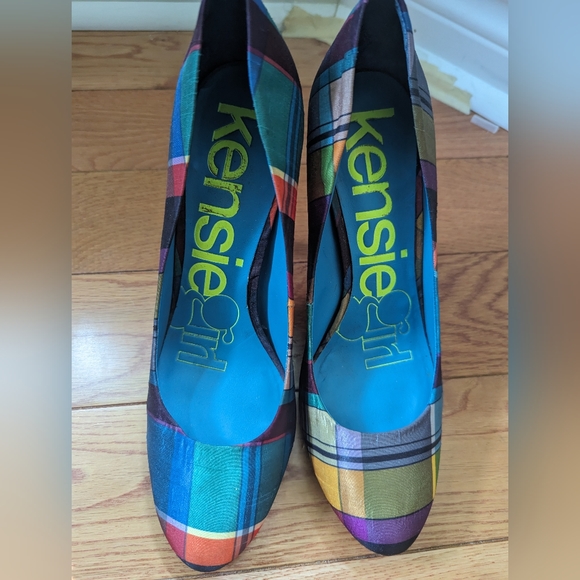 🏵️💚 Kensie Girl Plaid Heels 👠 - Picture 3 of 5